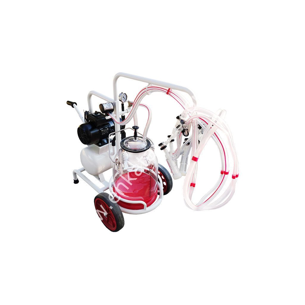 SM 750 KK tek güğüm çift sağım şeffaf güğümlü damlama yağlı süt sağım makinesi, koyun için