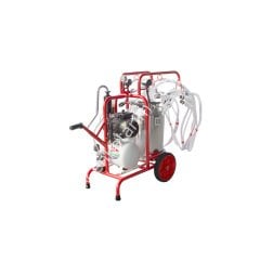 SM 250 KK tek güğüm dört sağım krom güğümlü damlama yağlı süt sağım makinesi, koyun için