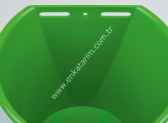 Hijyenik emzikli ve hijyenik valfli 8 lt, skalalı, metal kulplu buzağı emzirme kovası, komple set