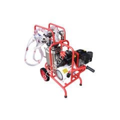 SM 250 KK tek güğüm dört sağım krom güğümlü benzin motorlu kuru süt sağım makinesi, keçi için