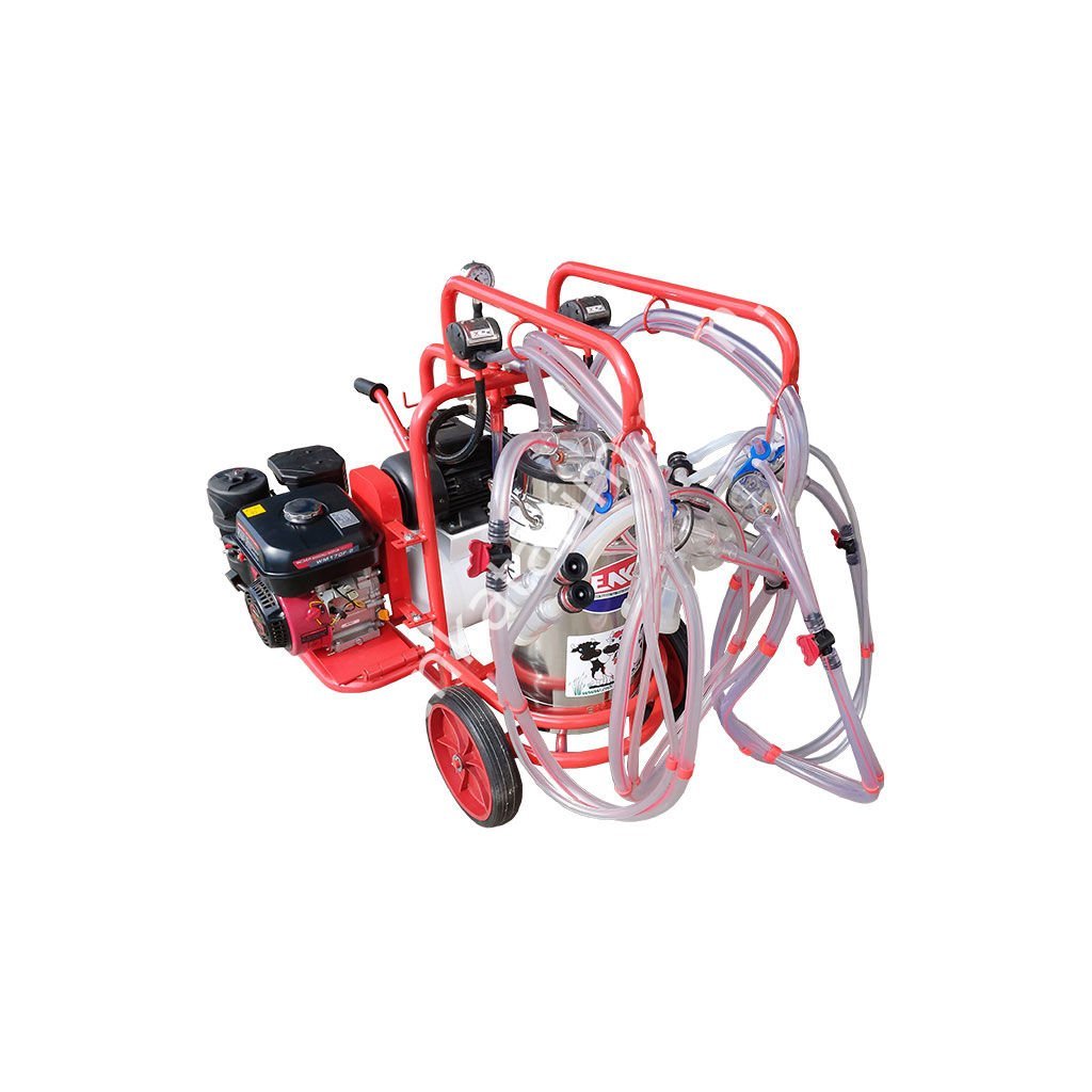 SM 250 KK tek güğüm dört sağım krom güğümlü benzin motorlu kuru süt sağım makinesi, koyun için