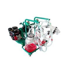 SM 600 KK çift güğüm dört sağım şeffaf güğümlü benzin motorlu kuru süt sağım makinesi, keçi için