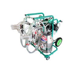 SM 600 KK çift güğüm dört sağım krom güğümlü benzin motorlu kuru süt sağım makinesi, koyun için