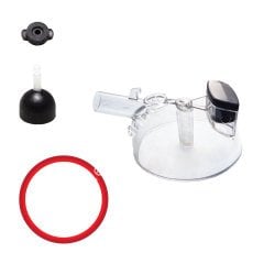 Malzemeli şeffaf kapak, 340 ccm inek pençesi için