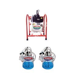 SM 800 KK çift güğüm dört sağım şeffaf güğümlü turbo yağlı süt sağım makinesi, keçi için