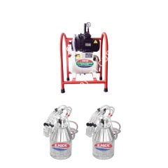 SM 800 KK çift güğüm dört sağım krom güğümlü turbo yağlı süt sağım makinesi, koyun için