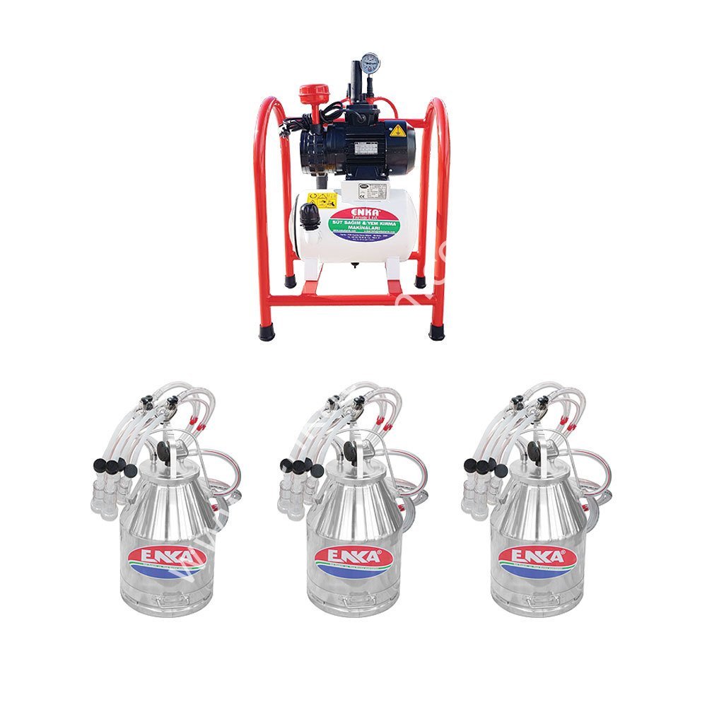 SM 900 KK üç güğüm altı sağım krom güğümlü kuru süt sağım makinesi, keçi için