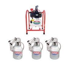 SM 900 KK üç güğüm altı sağım alüminyum güğümlü kuru süt sağım makinesi, koyun için