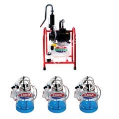 SM 900 KK üç güğüm altı sağım şeffaf güğümlü damlama yağlı süt sağım makinesi, koyun için