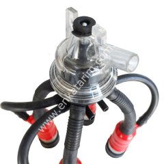 Uzun kauçuk memelikli kırmızı plastik kılıflı Ø 27 mm 160 ccm inek pençeli inek sağım demedi