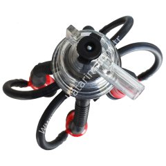 Uzun kauçuk memelikli kırmızı plastik kılıflı Ø 27 mm 160 ccm inek pençeli inek sağım demedi