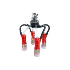 Uzun silikon Alfa tipi memelikli kırmızı plastik kılıflı Ø 17 mm 160 ccm inek pençeli inek sağım demedi