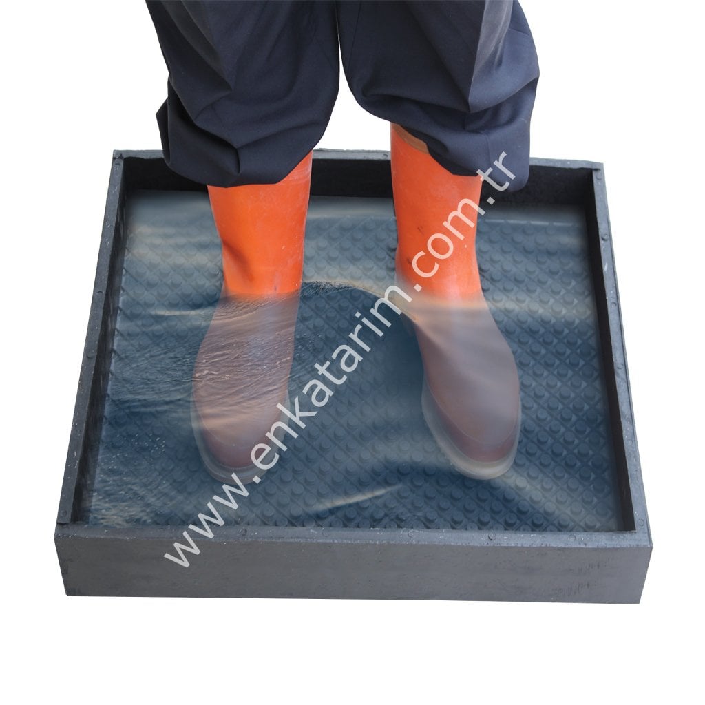 50 x 60 x 8 cm kauçuk ayak dezenfektan havuzu