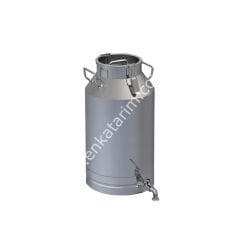 30 lt yandan saplı kilitli kapaklı paslanmaz süt güğümü, 210 mm ağızlı