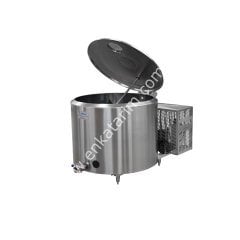 600 lt açık tip, monofaze 2 sağım süt soğutma tankı