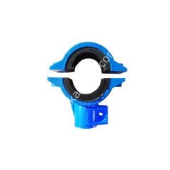 Ø 38 mm mavi boru taşıma kelepçesi (kauçuk düşürücü ile birlikte)
