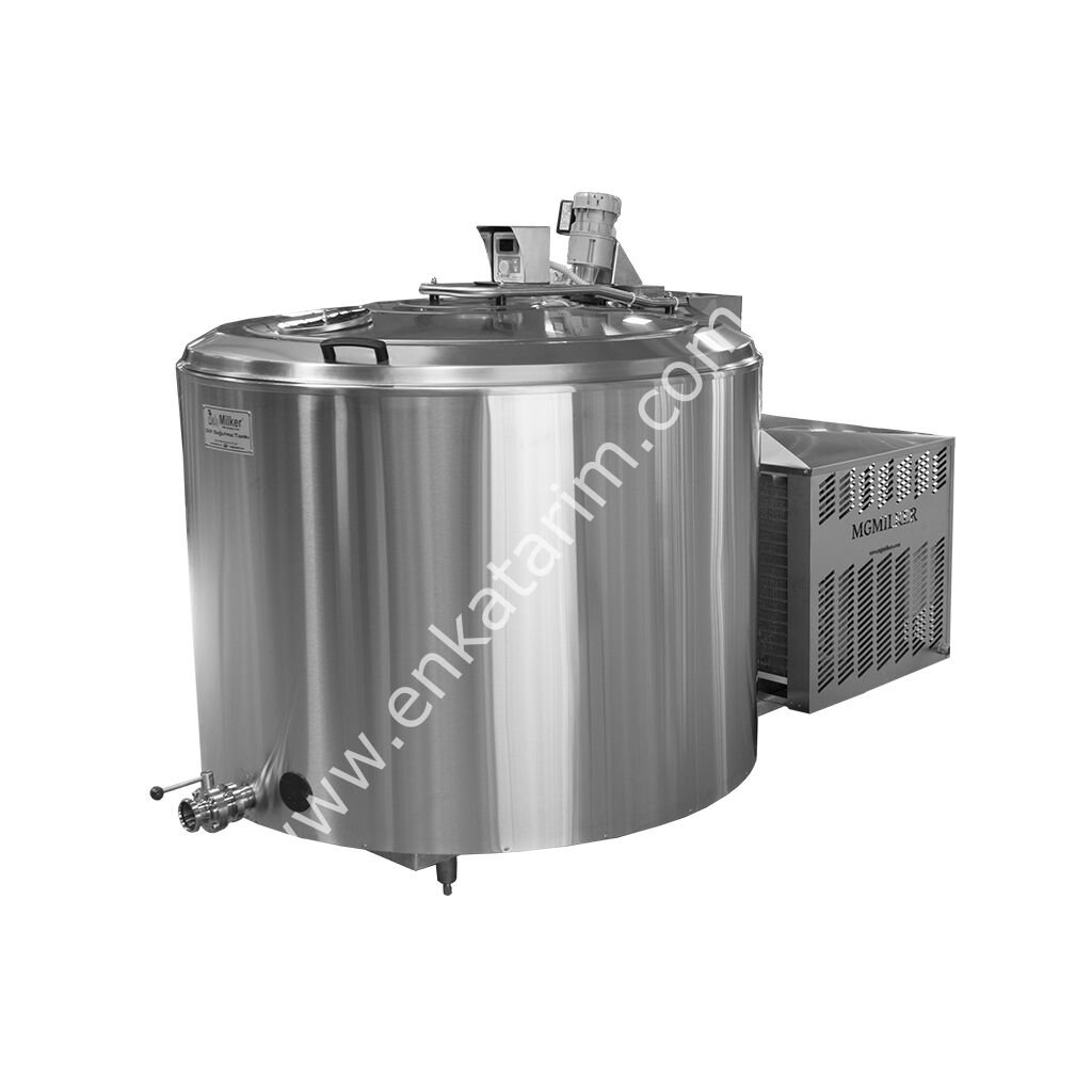 1200 lt açık tip, trifaze 2 sağım süt soğutma tankı