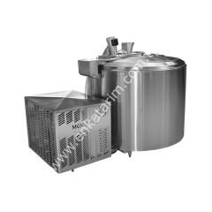 1200 lt açık tip, trifaze 2 sağım süt soğutma tankı