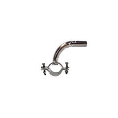 Ø 50 - 52 mm 16 x 18 mm 90° kelepçeli ve civatalı paslanmaz süt girişi
