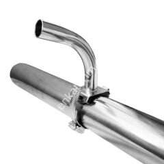 Ø 31 - 52 mm 16 x 18 mm kelepçeli 90° paslanmaz süt girişi