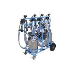 2 güğümlü 4 sağımlı, krom güğümlü süt sağım makinesi, inek için