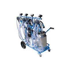 2 güğümlü 4 sağımlı, krom güğümlü süt sağım makinesi, inek için