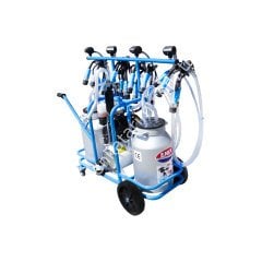 2 güğümlü 4 sağımlı, alüminyum güğümlü süt sağım makinesi, inek için