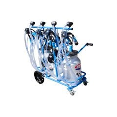 2 güğümlü 4 sağımlı, alüminyum güğümlü süt sağım makinesi, inek için