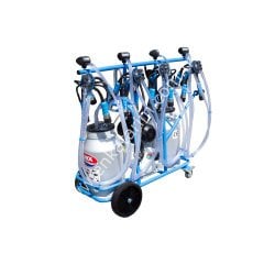 2 güğümlü 4 sağımlı, alüminyum güğümlü süt sağım makinesi, inek için