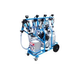 2 güğümlü 4 sağımlı, alüminyum güğümlü süt sağım makinesi, inek için