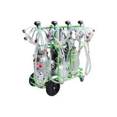 2 güğümlü 8 sağımlı, güğümden güğüme sağımlı, krom güğümlü süt sağım makinesi, keçi için