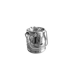 3 lt sallama saplı, kilitli kapaklı paslanmaz süt güğümü, Ø 150 mm ağızlı, monoblok