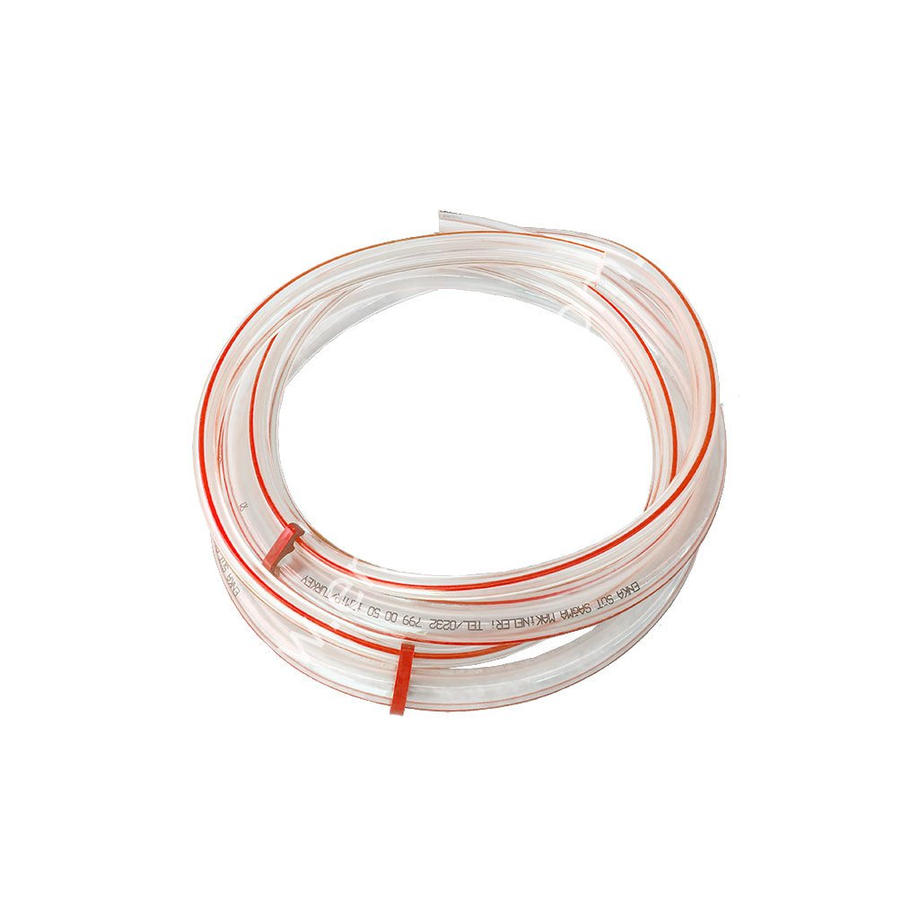 Kırmızı çizgili hazır süt sağım makinesi hortumu, 2.25 mt (mt)