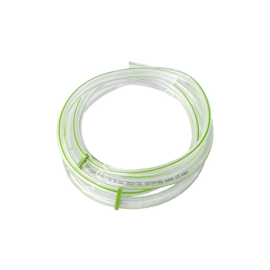 Yeşil çizgili hazır süt sağım makinesi hortumu, 2.25 mt (mt)