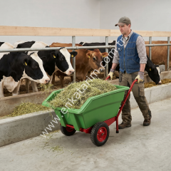 Fırın boyalı şaseli çok amaçlı devirmeli el arabası, 300 kg