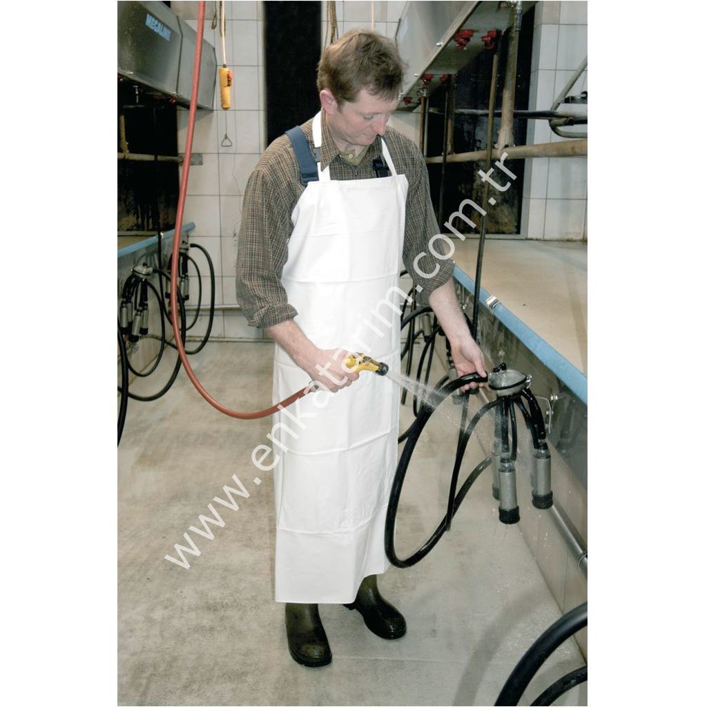 125x100 cm beyaz sağımcı önlüğü