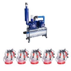 VPG 505 5 şeffaf güğümlü sabit tip süt sağım makinesi