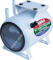 Büyük polikarbon kapaklı, 3/4'' plastik regülatörlü, boyalı, malzemeli, yağlı tip vakum kazanı