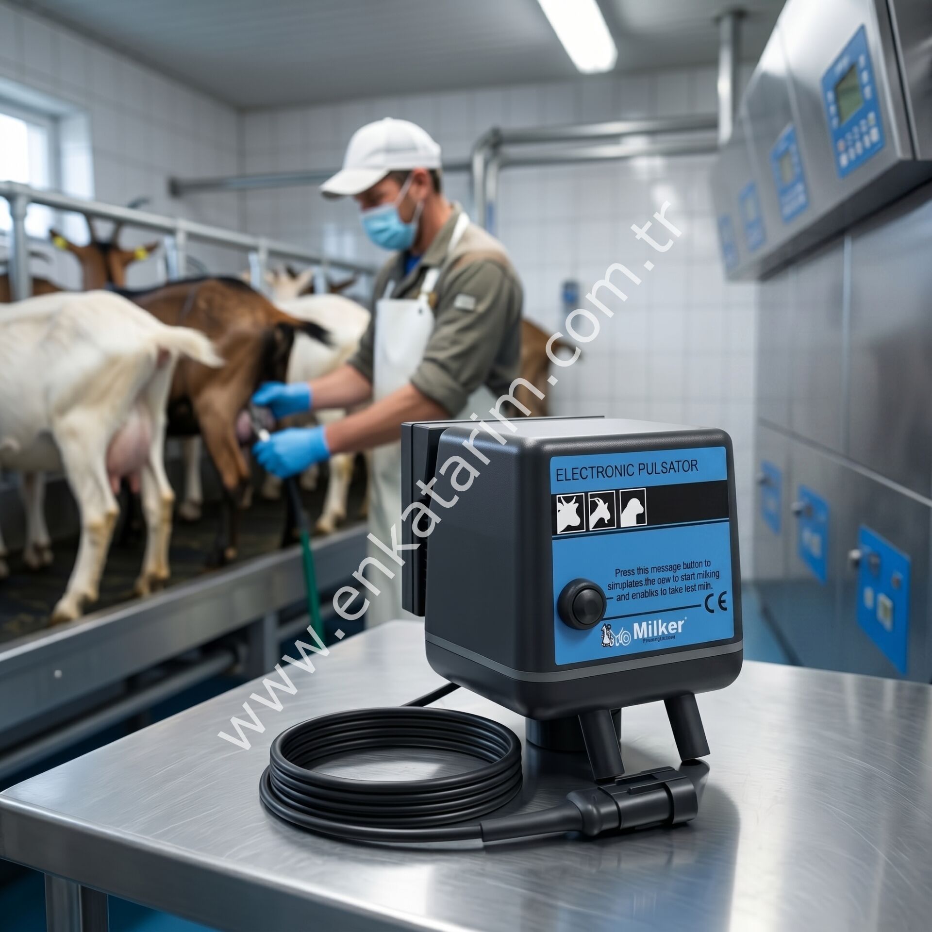 Milker 23 V DC 500 mA keçi için elektronik pulsatör