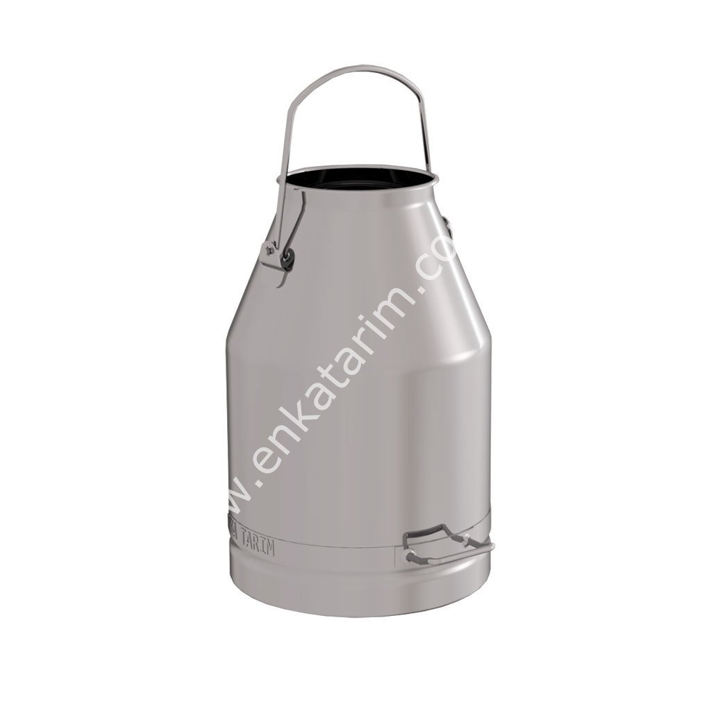 25 lt sallama saplı kapaksız paslanmaz süt güğümü, Ø 180 mm ağızlı