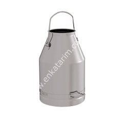 25 lt sallama saplı kapaksız paslanmaz süt güğümü, Ø 180 mm ağızlı