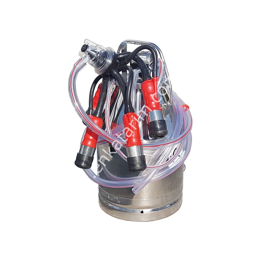 İnek için 30 lt krom güğümlü sağım ünitesi