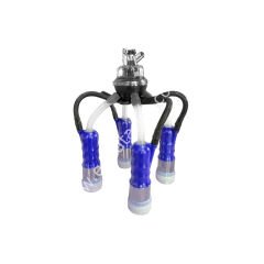 Uzun silikon Alfa tipi memelikli mavi plastik kılıflı Ø 17 mm 160 ccm inek pençeli inek sağım demedi