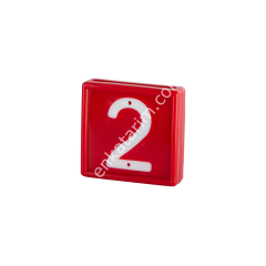2 numara işaretleme numarası, kırmızı