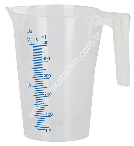 0.5 lt plastik ölçme kabı