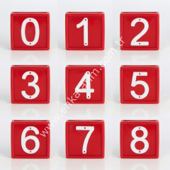 8 numara işaretleme numarası kırmızı