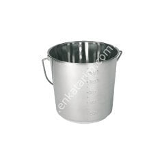 12 lt skalalı, paslanmaz süt kovası