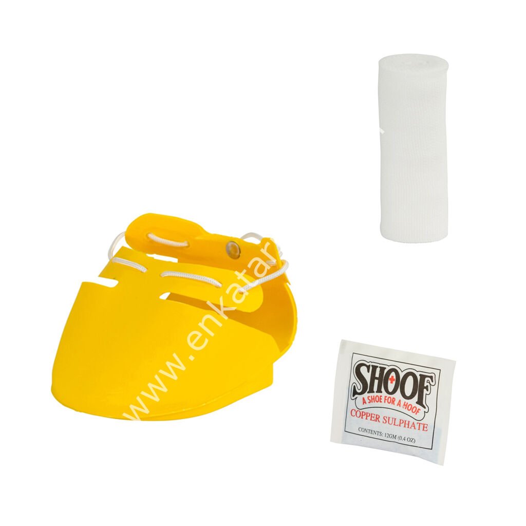 Sarı, orta boy, çift taraflı kullaıma uygun SHOOF hayvan çizmesi