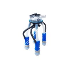 Uzun silikon memelikli mavi plastik memelik kılıflı Ø 27 mm 250 ccm pençeli inek sağım demedi