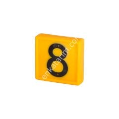 8 numara işaretleme numarası, sarı